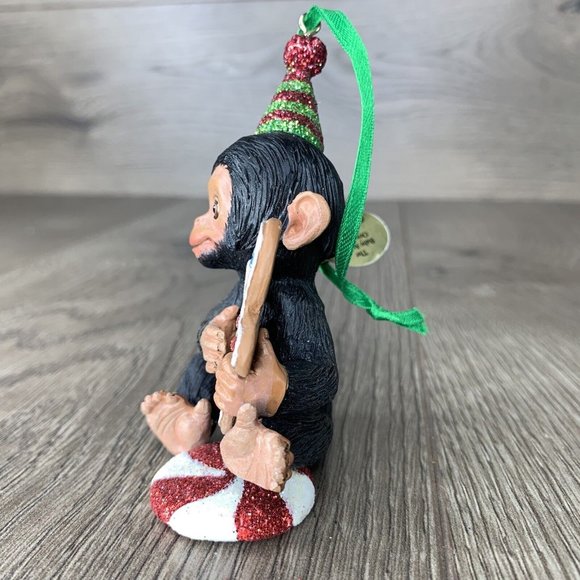 Danbury Mint The Baby Animal Ornaments  Chimpanzee - Picture 2 of 8